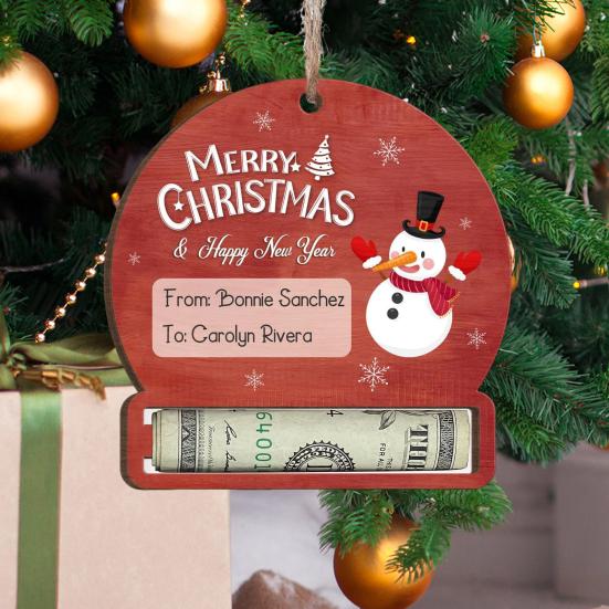 Забавный держатель для денег, подвесная подвеска с шнурком, легко подвешиваемая денежная карта, аксессуары для подвешивания рождественской елки