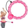 Hula Hoop Fitness - HKESTLD - Adjustable Size - 24 Knots - Weight Ball - Pink