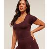 Gymshark SofT SculpT T shirT wiTh Shelf Rich Maroon B4c4q Nbzq