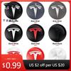 Автомобильная наклейка Tesla 4 шт. 56 мм Центральный колпачок ступицы Логотип Высококачественная наклейка для Tesla Model 3 Y S X Персонализированная наклейка-эмблема Автомобиль
