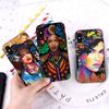 Чехол для телефона Doodle black women fashion girl для iPhone 12 11 13 7 8 6 s plus x xs xr pro max mini shell
