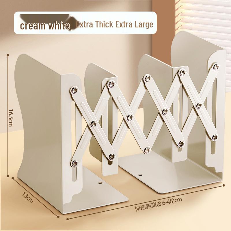Integrated Desktop Book and Pen Holder: Folding Bookshelf with Student Baffle Clip