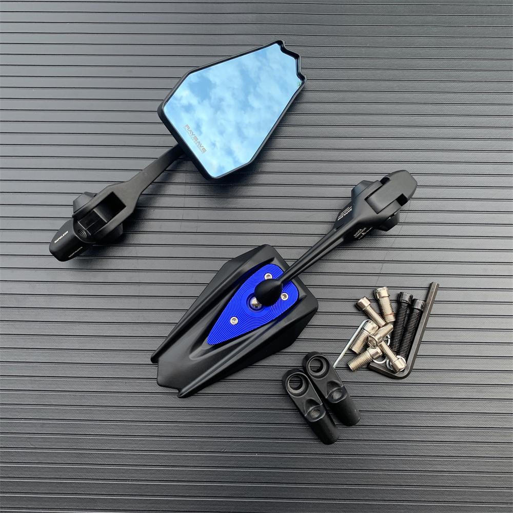 Алюминиевые зеркала заднего вида с ЧПУ для мотоцикла, боковое зеркало для YAMAHA MT07, для Honda, для Ducati, для Kawasaki Z750 Z900