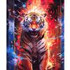 Frame Diy Painting By Numbers Starter Kits Tiger Animals Handicrafts Wall Art Picture With Numbers Acrylic Paint Artwork For Home Decors 40x50