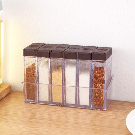 2/6 в 1 банка для специй, соли и сахара, прозрачная коробка для хранения приправ, кухонный контейнер
