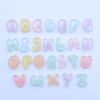 30 Pcs New Kawaii Cartoon Mixed Color English Letters Resin Scrapbook Diy Decorative Hair Clip, Pendant Jewelry Parts A70