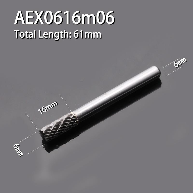 Вращающийся напильник из вольфрамовой стали 1 шт., паз для буля с лезвием сверху, цилиндрическая фреза из твердосплавного сплава, тип колонны 3-16 мм