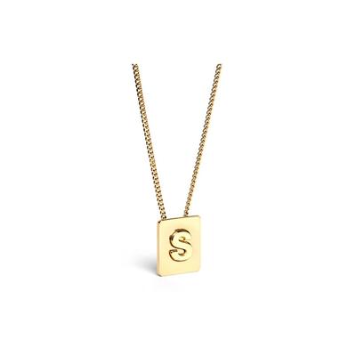 Буква S Латунное Ожерелье Унисекс ожерелье 46N0S6BRA-35OR