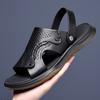 New Summer Men Soft Sandals Breathable Leather Men Beach Flip Flop Brand Men Casual Shoes Comfortable Slip-on Men's Shoes Air
