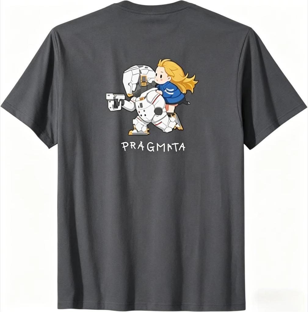 PRAGMATA Action adventure game TShirt 2026 Summer New Diana cute graphics pure Cotton Short sleeves Top Y2K Harajuku shirt