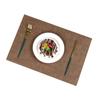 Meal Mat Waterproof and Oil Resistant Cloth Pattern Table Mat Thermal Insulation Mat Western Food Mat Cup Mat Anti Scald Table Mat Bowl Mat