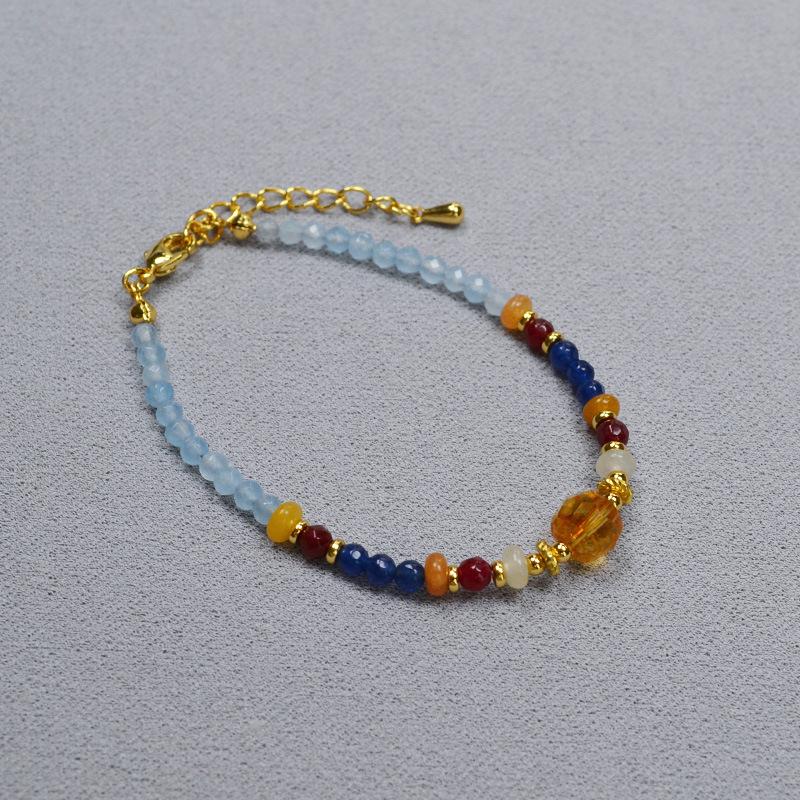 Оригинальное дизайнерское китайское нишевое ретро-колье с кисточками из натурального камня, съемное, многоразовое, на цепочку для свитера