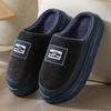 House Slippers for Men Stripes Soft Memory Foam Bedroom Shoes Warm Winter Couple Slippers Plus Size