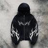 Худи в стиле ретро-готики RogueWave с графическим принтом, хип-хоп, для мужчин, Y2k, гранж, панк, повседневный, свободный пуловер, женская уличная толстовка с капюшоном
