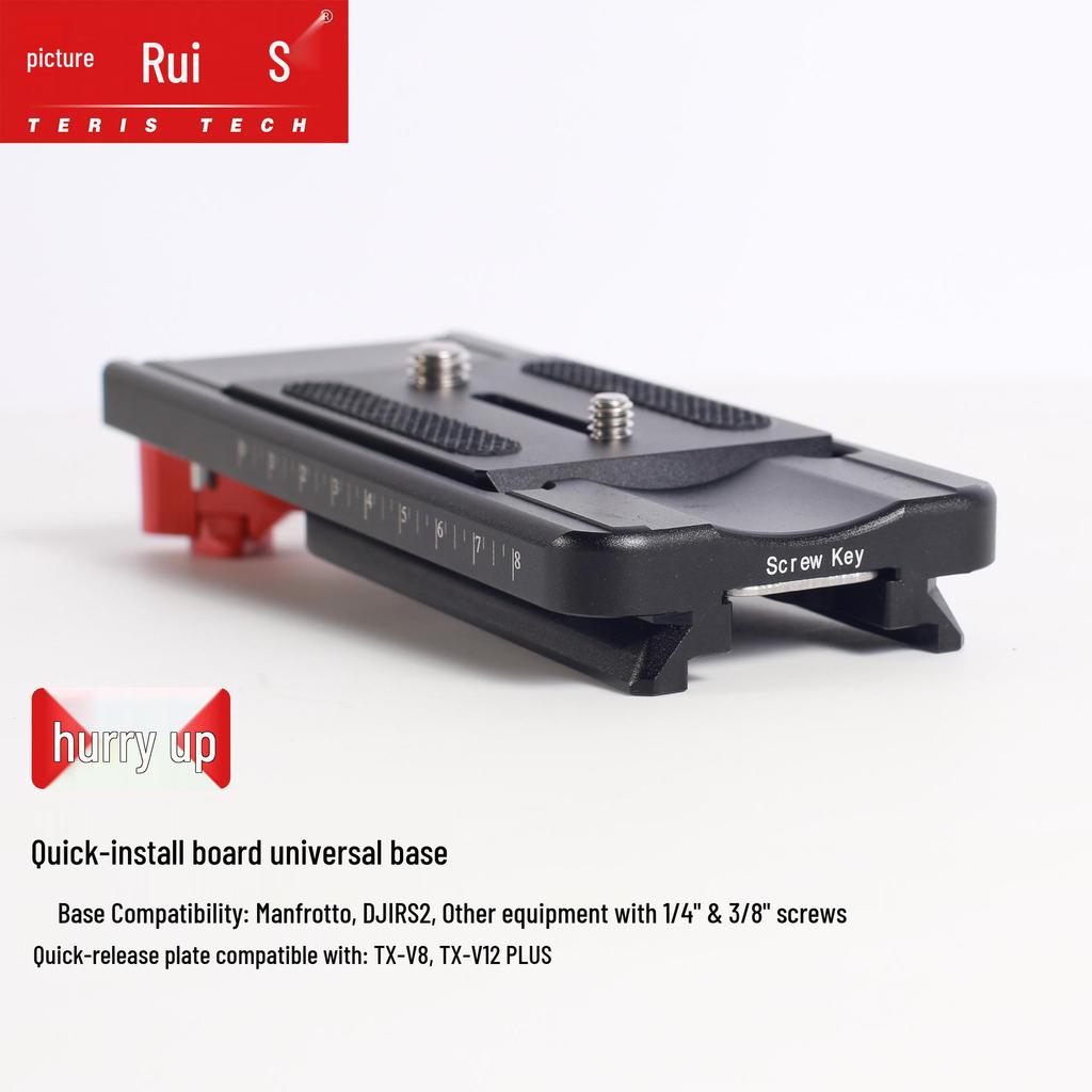 Tureis CP12 Universal Quick Release Plate for Manfrotto Interface