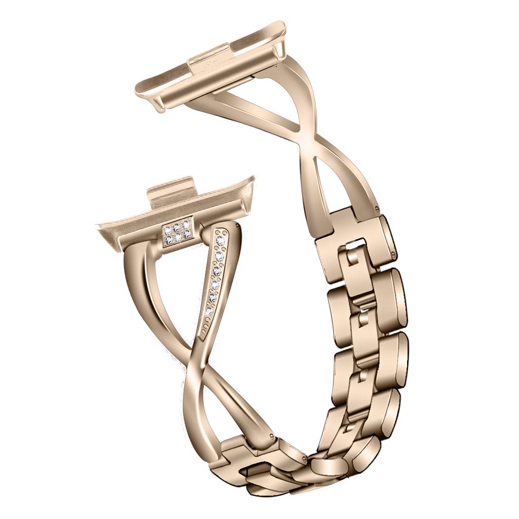 For Xiaomi Smart Band 8 Pro Zinc Alloy Rhinestone Decor Watch Strap