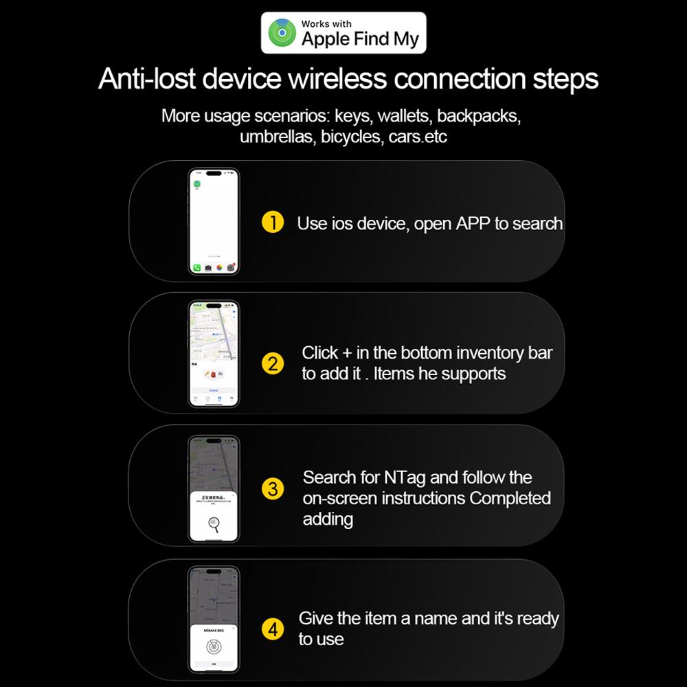 Умный GPS-трекер Mini Tag для IOS Apple Find My APP ITag Устройство напоминания о потере MFI Rated Locator Ключи от машины Pet Kids Finder