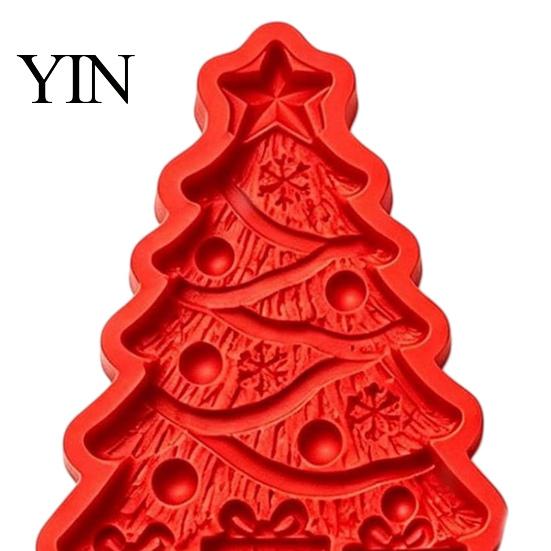 Holiday Party Decorative Crafts Christmas Tree Mold Craft Kit, DIY Casting Painting Kit with Paints Palette And Home Decor Projects Brush, Paint Your