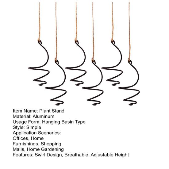 6 шт. держатель для воздушных растений металлический подвесной контейнер для тилландсии регулируемый вихревой держатель для воздушных растений для домашнего офиса балкона садовый декор