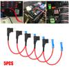 12V Car Fuse Box Holder APM Tap Mini Blade Micro Auto Motri Insurance 5 Pcs ATM Adapter