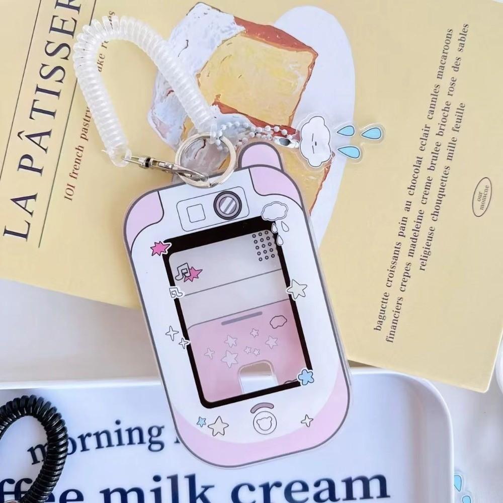 Keychain Pendant Acrylic Card Holder 3 Inch Kpop Photocard Holder for Backpack Accessory