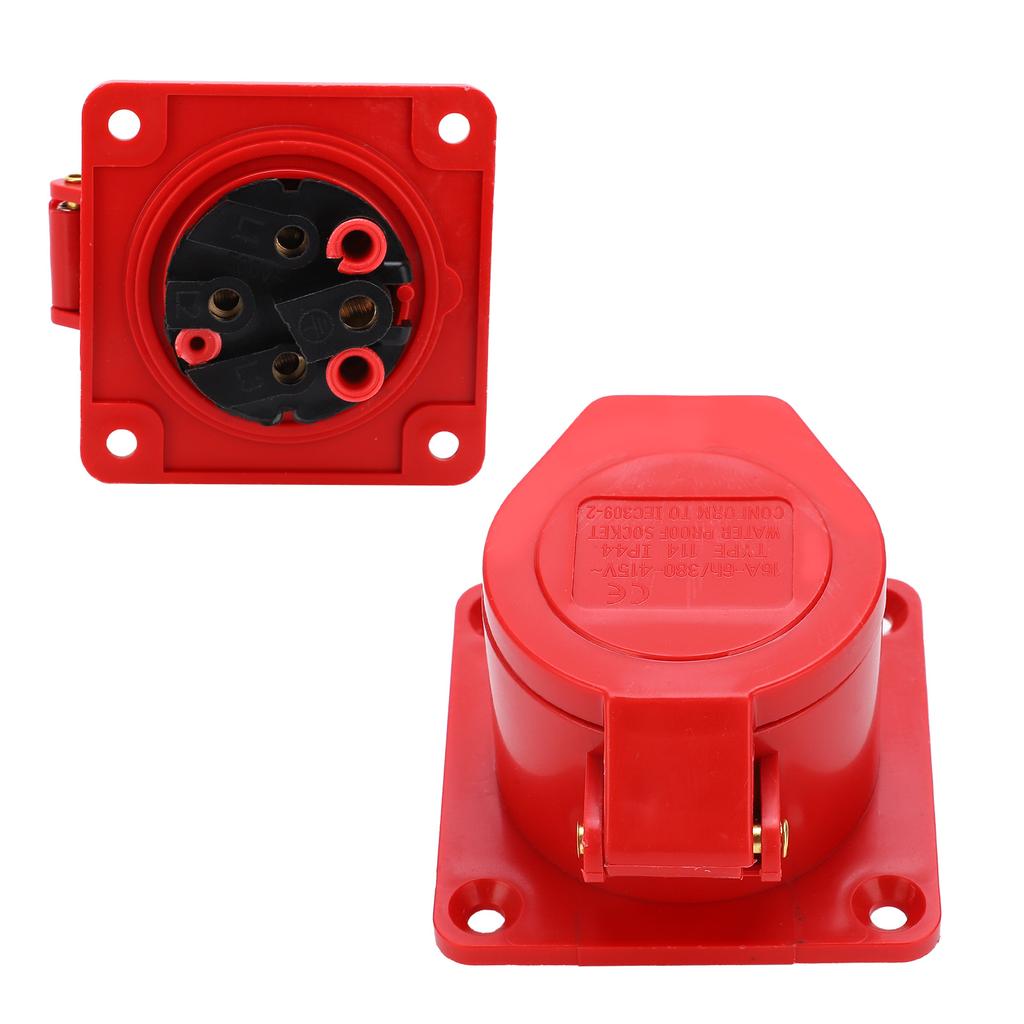 16A 4Pin Industrial Socket 3 Phase IP44 Waterproof Explosion Proof Concealed Installation 380-415V 3