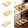Wooden Serving Tray Decorative Trays with Handles with Edge Wood Plate Modern Snack Plate Snack Trays for Tea Coffee Lunch
