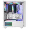 Boîtier Gaming ATX - Mars Gaming - MC-AIR - 4 Ventilateurs FRGB 120mm - Panneau Avant Mesh - Verre Trempé Blanc