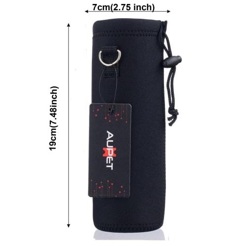 AUPET Portable Water Bottle Cover with Adjustable Shoulder Strap, Fits Bottles up to 2.75 inches in Diameter (500ML, PBC-13)