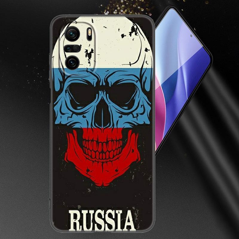 Чехол для телефона с эмблемой российского флага для Xiaomi Mi POCO X3 NFC GT M4 M3 12 11T 10T Pro A3 11 Lite NE 5G 12X 11i F3, черный чехол