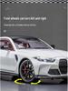 1:24 BMW M4 Diecast Car Model with Shock Absorption, Pull-Back, Steering, Sound, and Light Features.