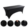 Elastic Table Set Hotel Banquet Decoration Rectangular Stretchable Solid Color Polyester Table Cloth Wedding Outdoor Table Cover