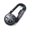Mini Compass Carabiner Clip Convenient Outdoor Survival Tool with Built In Thermometer Pocket-Sized Waterproof Keychain