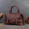 Women's Genuine Leather Zipper Tote - Large Capacity Business Style Shoulder Bag