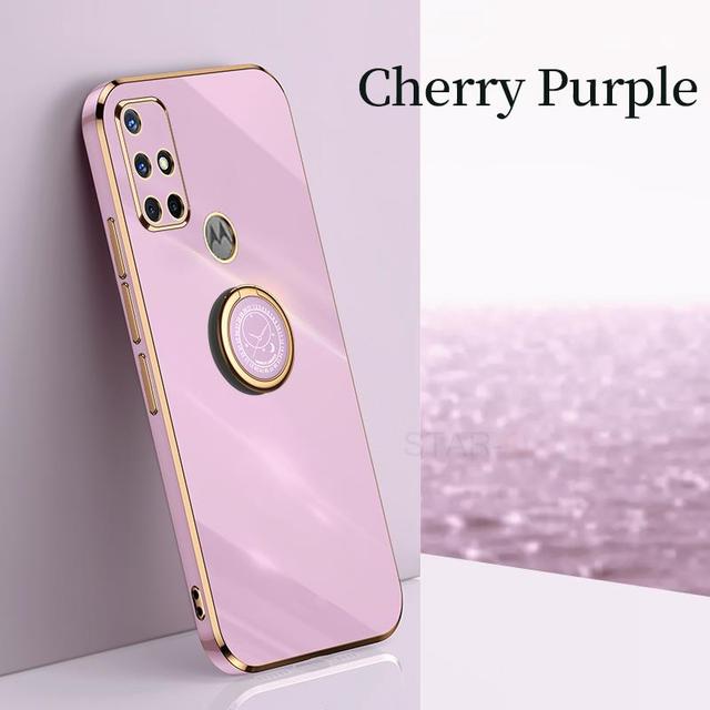 Чехол-держатель с покрытием для Motorola Moto G30 G20 G60 G50 G10 G52 G22, чехол-подставка Moto 20 E20 E7 G9 Plus G8 Play Power, мягкий силиконовый чехол для телефона с подставкой