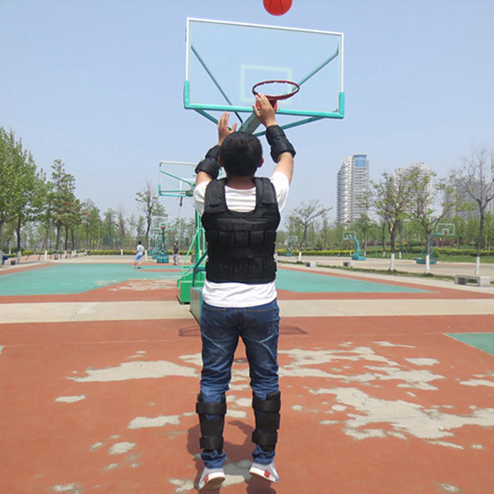 Регулируемый утяжеленный жилет Вес Куртка Оксфорд Упражнения Вес Загрузочная ткань Силовые тренировки 50 кг Макс. нагрузка (Пустой)