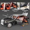 Модель автомобиля Rolls-Royce Phantom 1/18, игрушечная литая машинка из цинкового сплава со звуком и светом, реалистичная модель для моделирования
