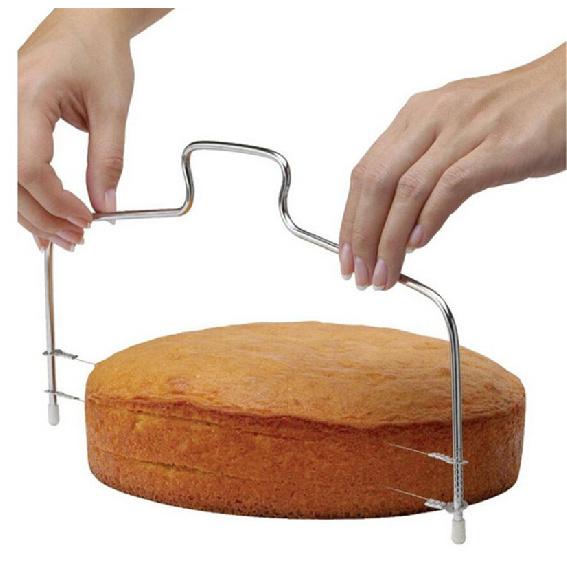 Double Line Adjustable Metal Cake Cutter Stainless Steel Cake Pastry Slicer Tools Decorating Mold Bakeware Kitchen Baking Tool 2
