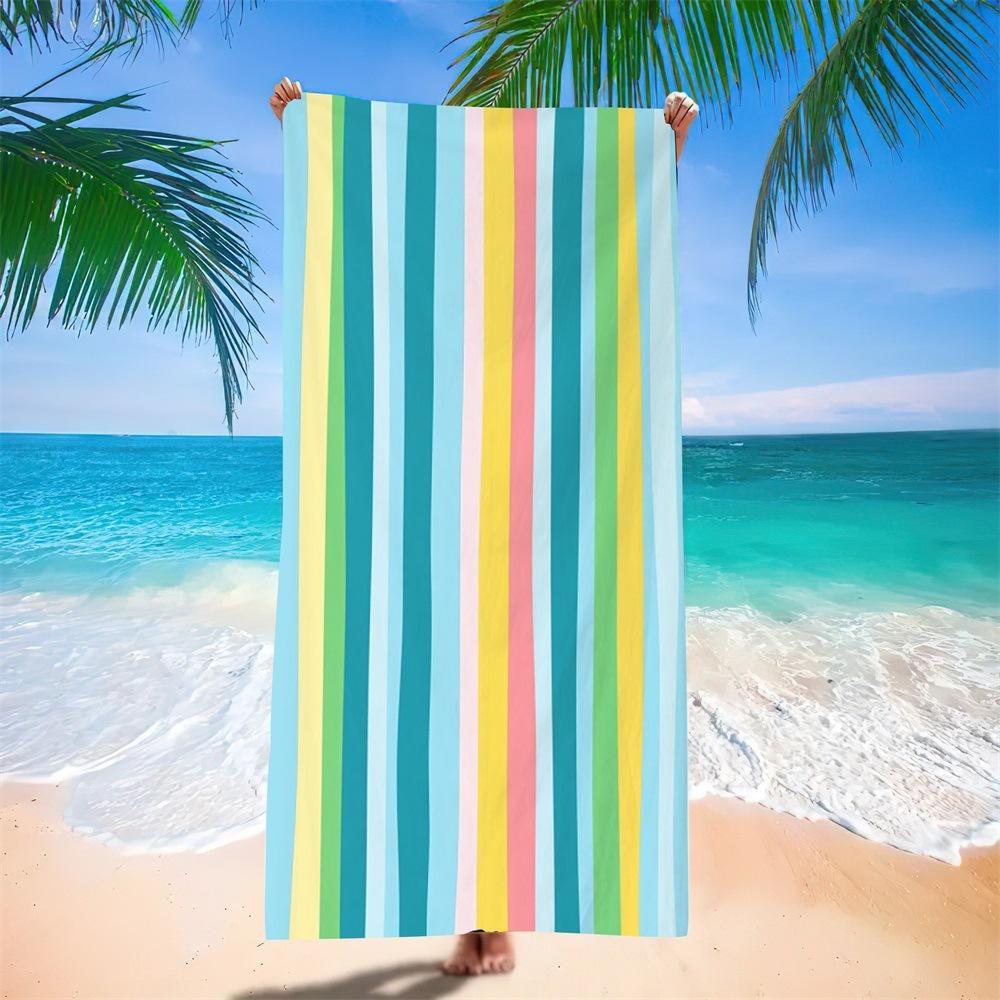 Microfiber Beach Towel Digital Printing Quick-Drying Double-Sided Velvet Class A Large Bath Towel Plus Towel