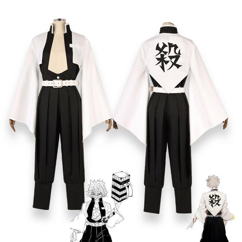 Demon Kimetsu Slayer No Yaiba Wind Pillar Sanemi Shinazugawa Cosplay Set Costume