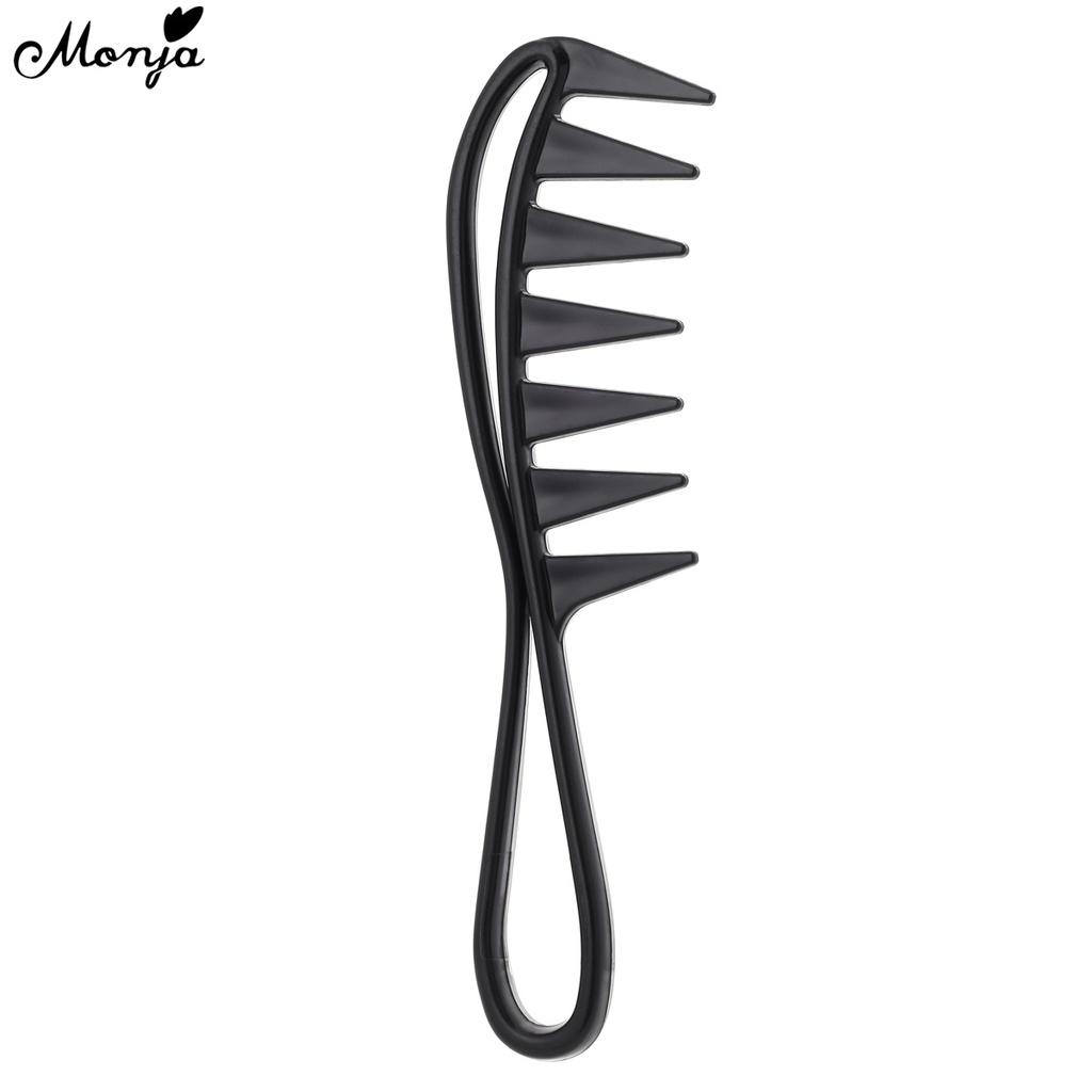 monja Расческа с широкими зубьями, расческа для вьющихся волос, парикмахерская, цветной гель, гладкая расческа, щетка, массажная щетка, инструмент для укладки, домашний DIY, женская и мужская мода
