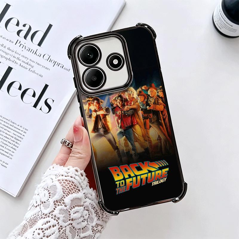 Защитный чехол с покрытием «Назад в будущее» для Xiaomi Redmi Note 14 15 Pro Plus 13 12 11 11S 11T 10 9S 9 5G, противоударный с подушкой безопасности