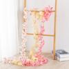 5PCS Artificial Cherry Blossom Flower Vines Silk Cherry Blossom Garland 187cm Hanging Flowers Garland Outdoor for Wedding Party Home Garden Arch Decor