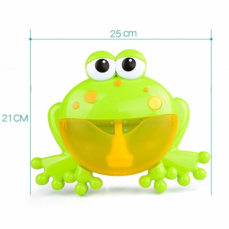 Automatic Bubble Machine Frog Shape Bubble Maker Baby Music Bath Toy