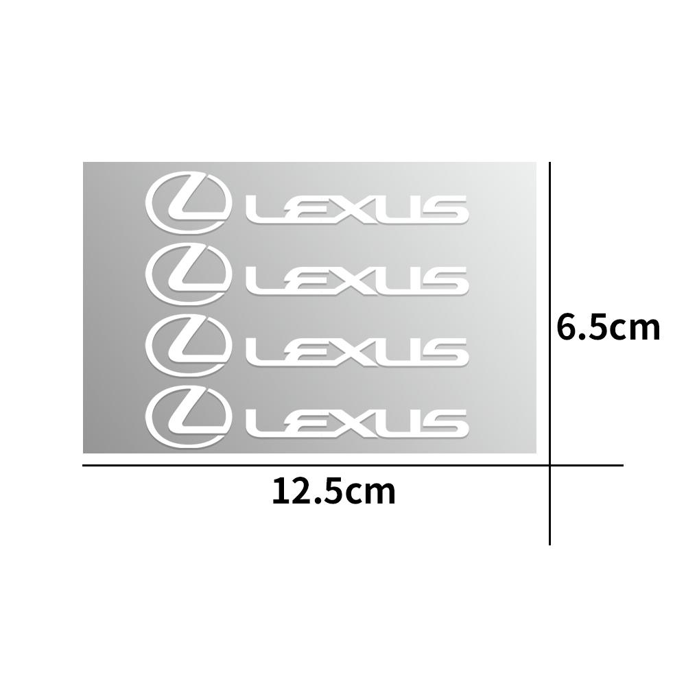 4Pcs Car Accessories PVC Emblem Car Body Side Door Wheel Rims Stickers For Lexus CT200h F sport ES LS IS GS LC RC GC RX UX NX GXKP2