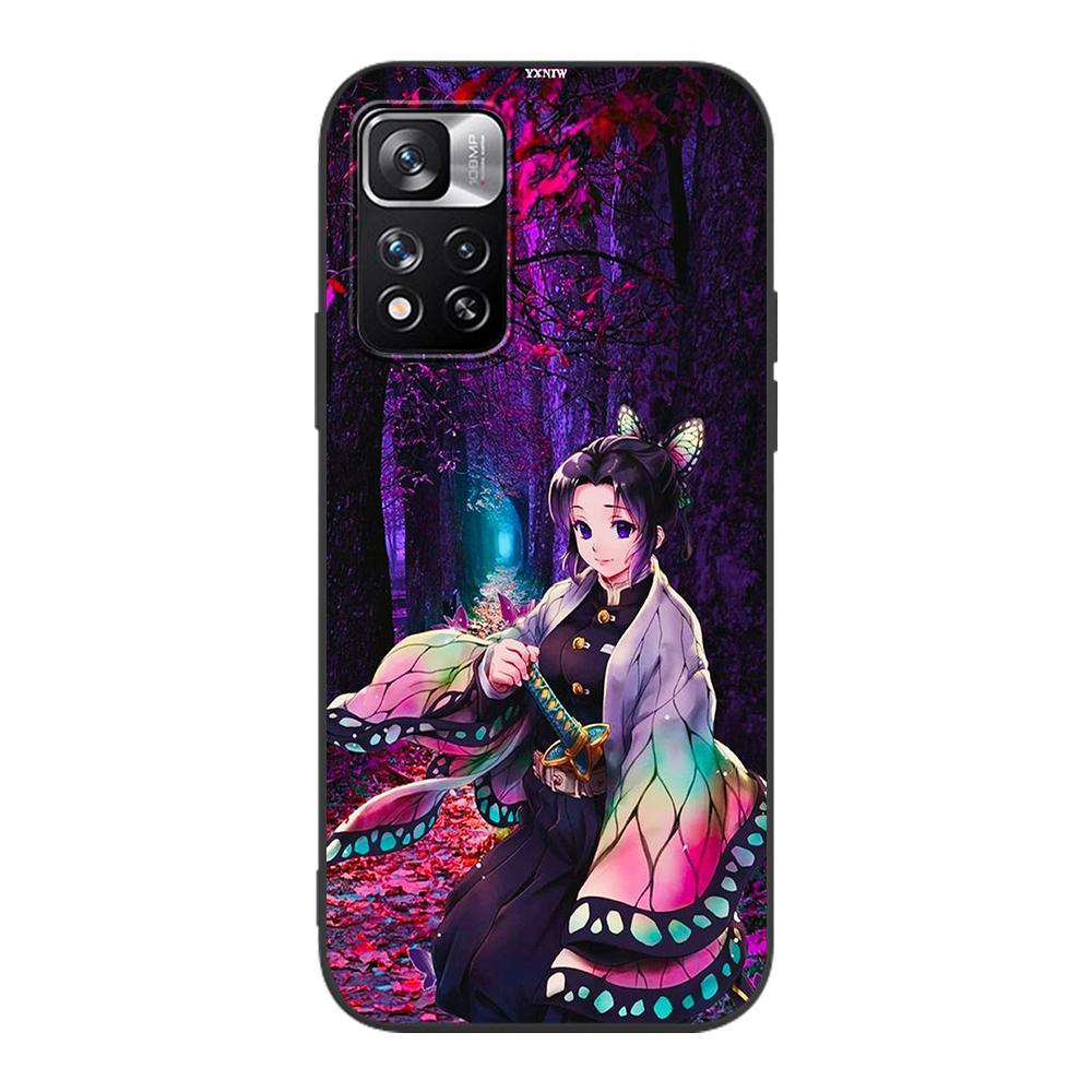 Чехол Kimetsu No Yaiba от Demon Slayer для Xiaomi Redmi Note 10 9S 11 9 8 11E Pro K40, силиконовый черный чехол для телефона 9C 9A 8T 7 7A 10C 9i