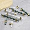 Long Bar Natural Marble Wardrobe Handle Cabinet Drawer Door Knobs Brass Furniture Handles For Kitchen Shoe Wine Cupboard Pulls
