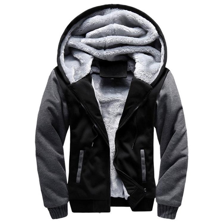 Men's Jacket Thicken Winter Jackets Men Fleece Long Sleeve Coat Man Casual Hoodies Streetwear Coats