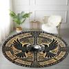 1Pc Viking theme Printed circular carpet, home door mat, outdoor travel protection carpet A12