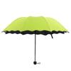 Portable Three-fold Umbrella Meet Water Flowering Sunny and Rain Dual-use Umbrella Anti-ultraviolet Sun Umbrella Strong Umbrella